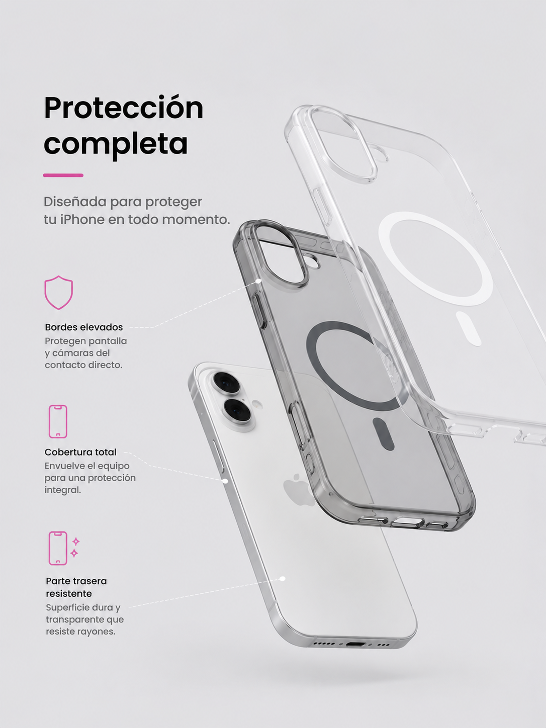 Carcasa MagSafe Semitransparente para iPhone 16 Plus