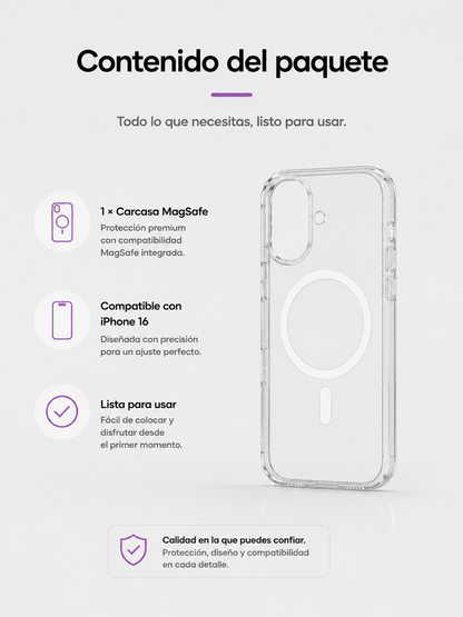 Carcasa MagSafe Semitransparente para iPhone 16 Plus